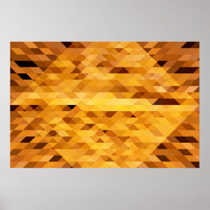 Póster Resumen mosaico digital naranja amarillo mosaico p