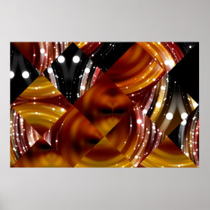 Póster Resumen mosaico geométrico multicolor