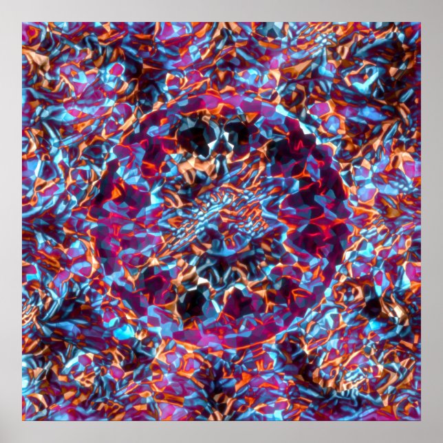 Póster Resumen multicolor dinámico de textura cósmica (Frente)