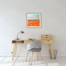 Resumen Naranja Blue Beach Pintura