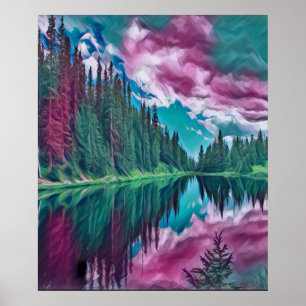Póster Resumen Naturaleza Bosque Paisaje silvestre