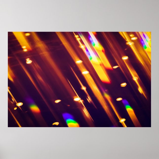 Póster Resumen Navidad Brillos de oro o luces purpurinas. (Frente)