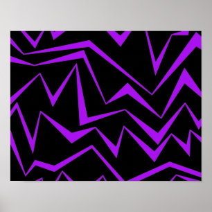 Póster Resumen, negrita, patrón de zigzag geométrico vibr