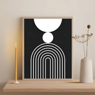 Póster Resumen negro moderno Elegante geométrico Minimali