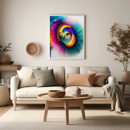 Póster Resumen ocular espiral arcoiris Visionario hipnóti