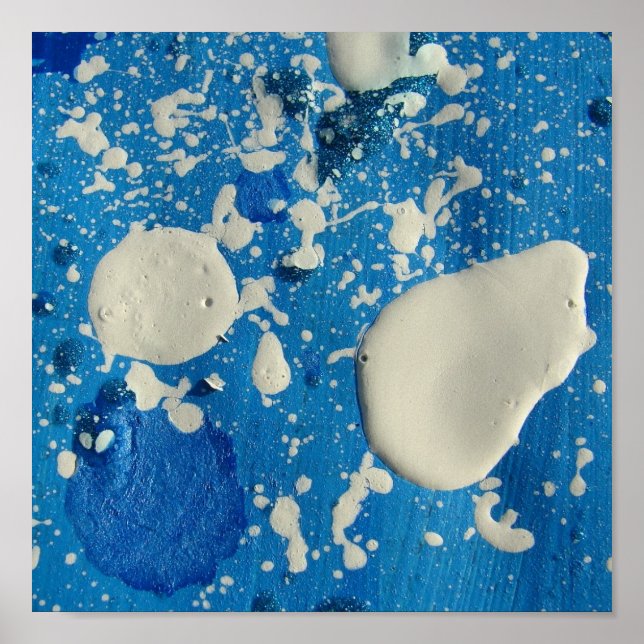 Póster Resumen Paint Splatter Paintter Square Crop (Frente)