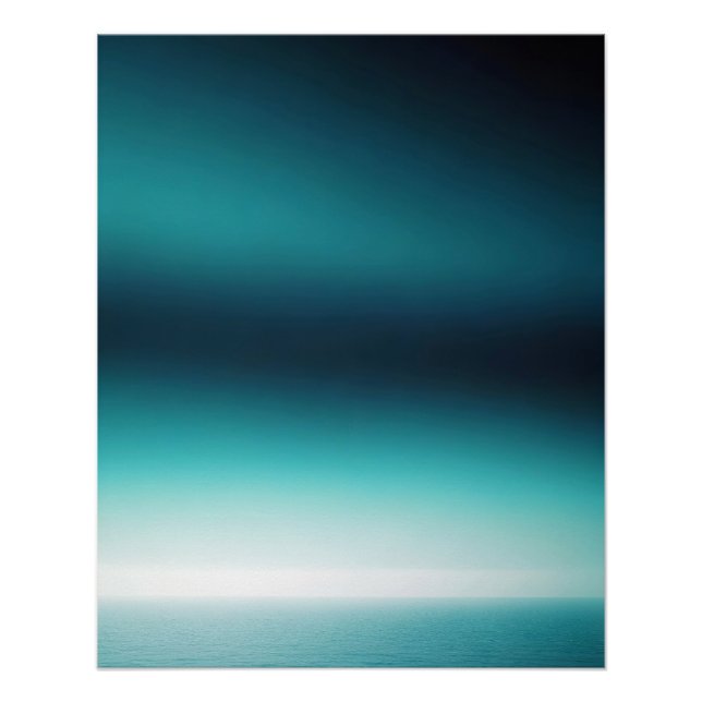 Póster Resumen Paisaje Mar Océano fondo arte (Anverso)