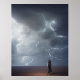 Póster Resumen paisaje moderno único surrealista