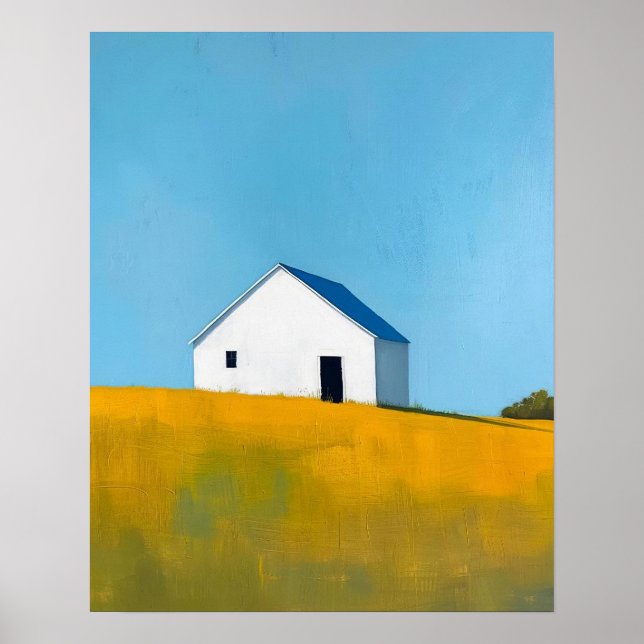 Póster Resumen Paisaje Paisaje Pintura, Colorida Pared Mo (Frente)
