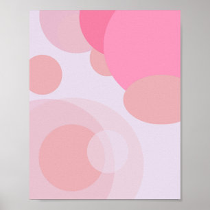 Póster Resumen Pastel Púrpura Y Rosa Del Siglo Medio