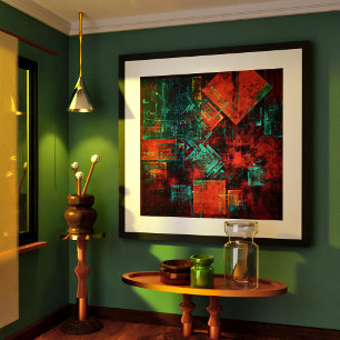 Póster Resumen Patrón artístico moderno de Guay colorido