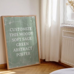 Póster Resumen Personalizado de fondo Poster suave verde 