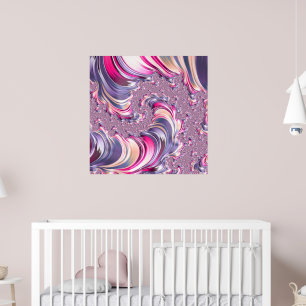 Póster Resumen Pink Purple Spiral Fractal