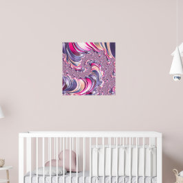 Póster Resumen Pink Purple Spiral Fractal
