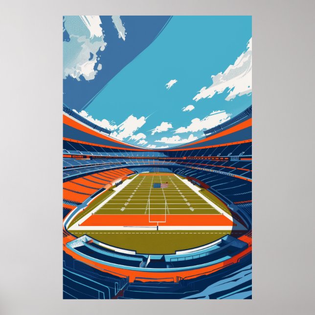 Póster Resumen Poster de diseño gráfico de fútbol america (Frente)