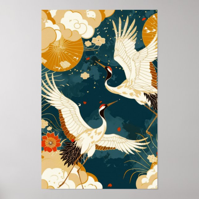 Póster Resumen Poster de fondo geométrico amarillo (Frente)