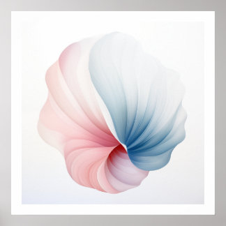 Póster Resumen Poster de la cubierta rosa, azul y blanca