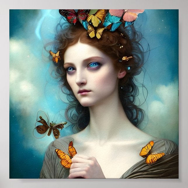 Póster Resumen Poster de la Princesa de Mariposa Colorida (Frente)