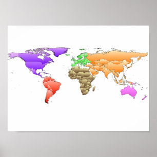 Póster Resumen Poster de Mapa Mundial
