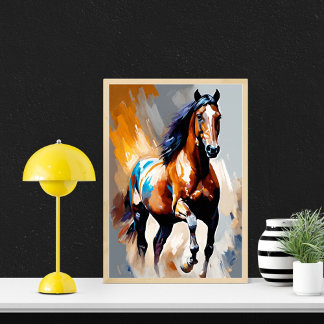 Póster Resumen poster de pared de caballos