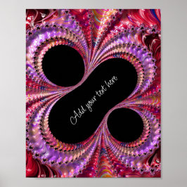 Póster Resumen Poster fractal de Rótulo de porcentaje neg