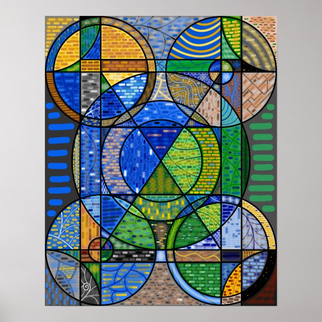 Póster Resumen Poster geométrico (Frente)
