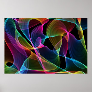 Póster Resumen poster multicolor
