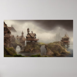 Póster Resumen pueblo demasiado cerca de las casas de mad