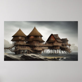 Póster Resumen pueblo demasiado cerca de las casas de mad