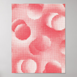 Póster Resumen Punto Art Pixel Rojo
