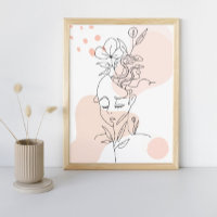 Resumen Rosa Delicado Y Facial Femenino Floral