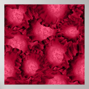 Póster Resumen rosas rojas flores de amapola flor románti