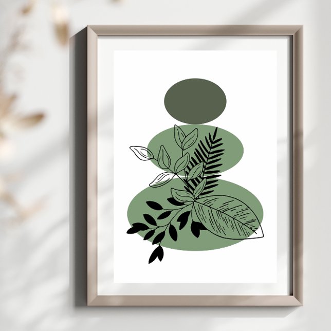 Póster Resumen Simple Flores Florales De Estilo Boho Míni (Subido por el creador)