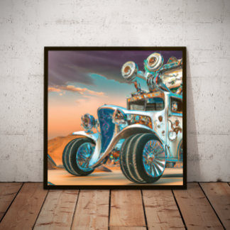 Póster Resumen Steampunk Hot Rod Poster