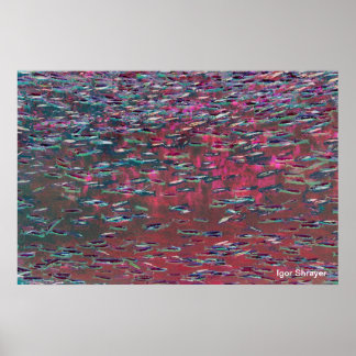 Póster Resumen subacuático - Pieza 7 (acuarela)