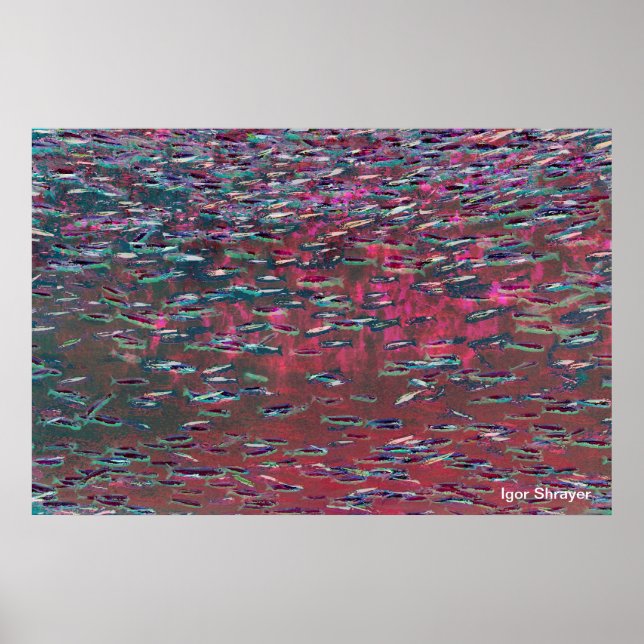 Póster Resumen subacuático - Pieza 7 (acuarela) (Frente)