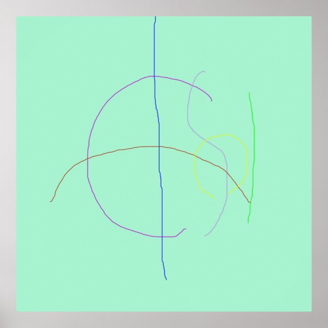 Póster Resumen verde claro simple (Frente)