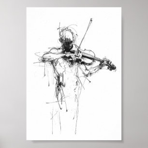 Póster Resumen violinista elegante