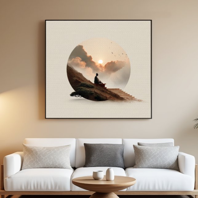 Póster Resumen Zen de la puesta del sol Arte de pared mín (Subido por el creador)
