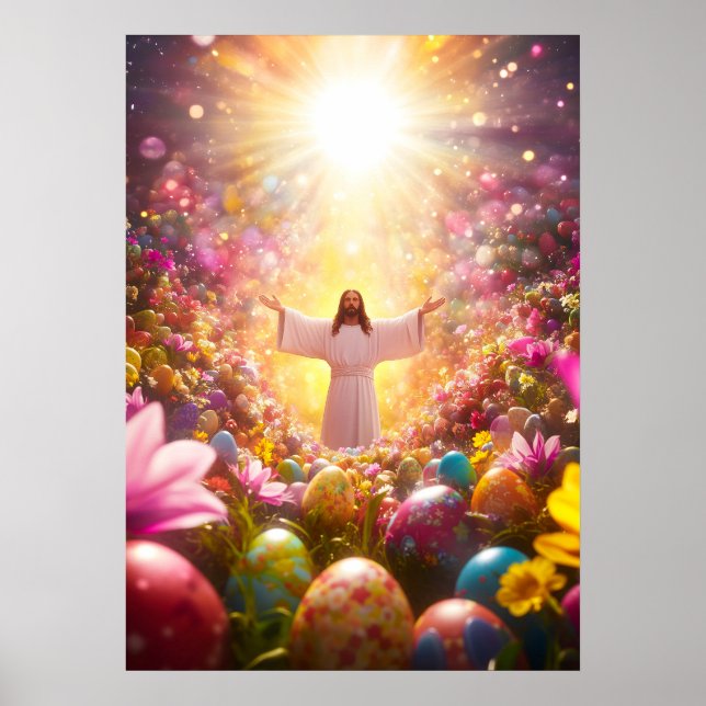 Póster Resurrección de Pascua Jesús (Frente)