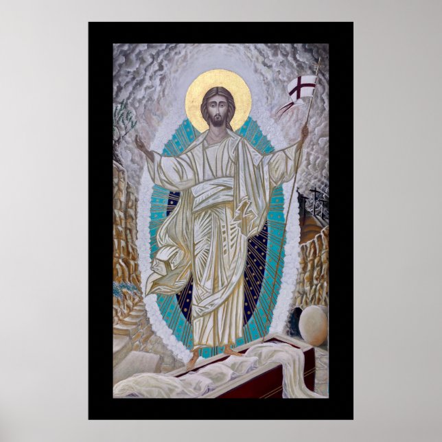 Póster Resurrección del icono de Cristo (Frente)