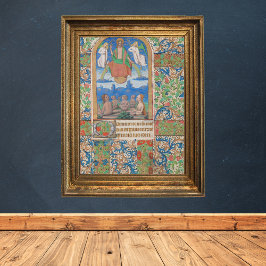 Póster Resurrección Manuscrito Medieval de Pascua