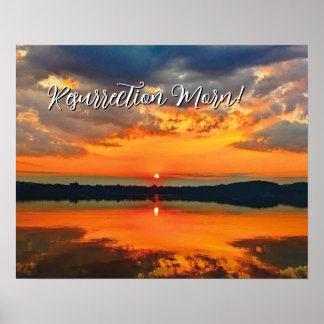 Póster Resurrection Morning Glowing Clouds at Dawn Poster