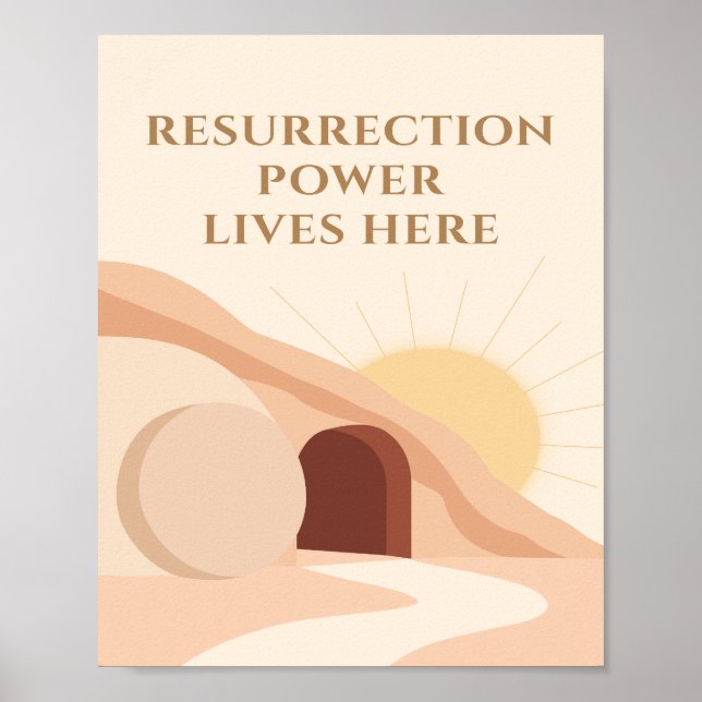 Póster Resurrection Power Lives Here Easter 2026 (Frente)