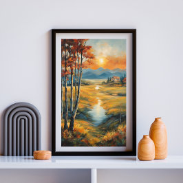 Póster Retirada del otoño de oro