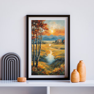 Póster Retirada del otoño de oro