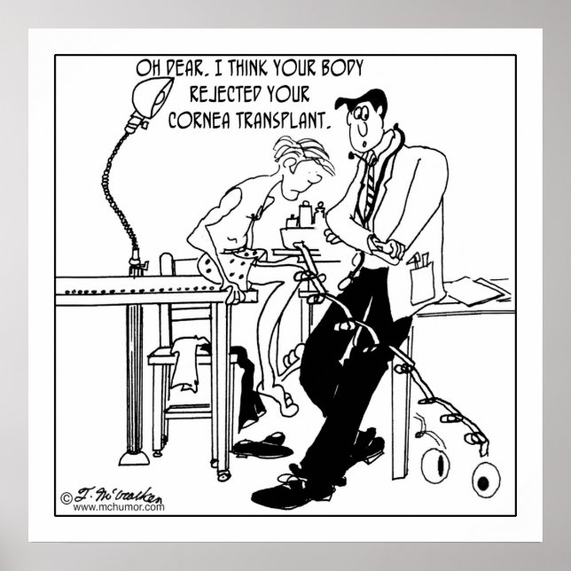 Póster Retirada del trasplante de córnea (Frente)