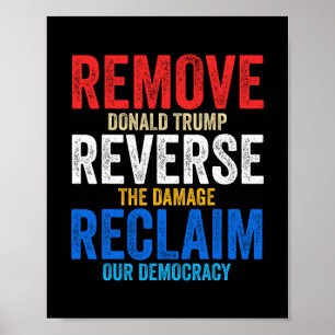 Póster Retirar Reverso Reclamar Manos Fuera Protesta Anti