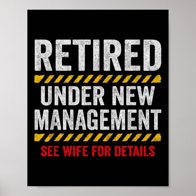 Póster Retired Husband - Retirement Party - Funny Retirem (Frente)