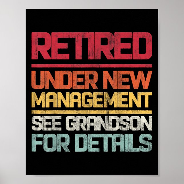 Póster Retired Under New Management See Grandson For Deta (Frente)